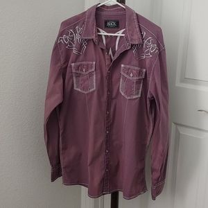 Long-Sleeve Tribal Stitched Shirt